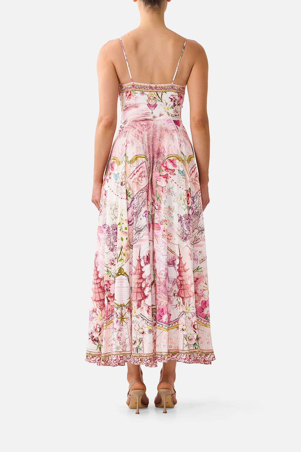 LONG DRESS WITH TIE FRONT JOURNAL DE VOYAGE