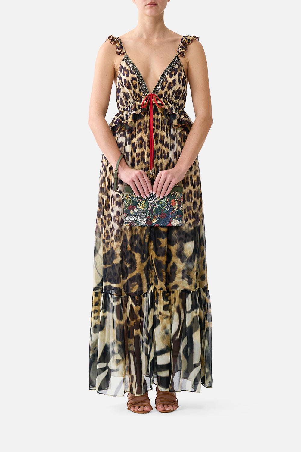 CLUTCH WITH WRISTLET LEOTIGRA LAND