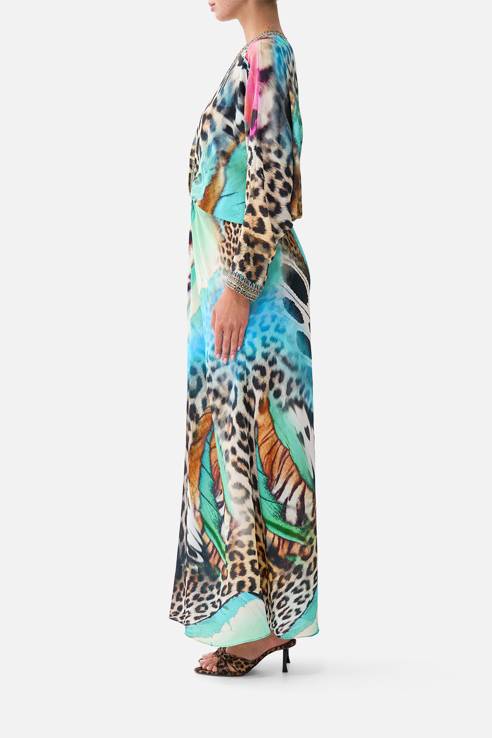 The CAMILLA TWIST FRONT BATWING DRESS BUTTERFLY BOHEMIA
