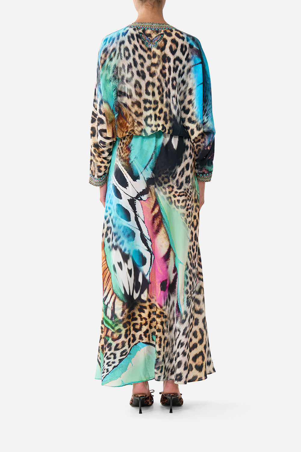 The CAMILLA TWIST FRONT BATWING DRESS BUTTERFLY BOHEMIA