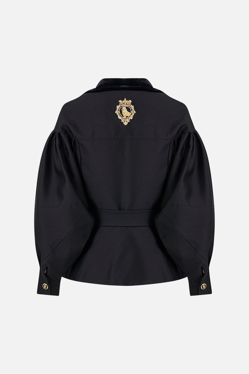 The CAMILLA COLLARED JACKET WITH BELT LEOPARD LIBERTINE