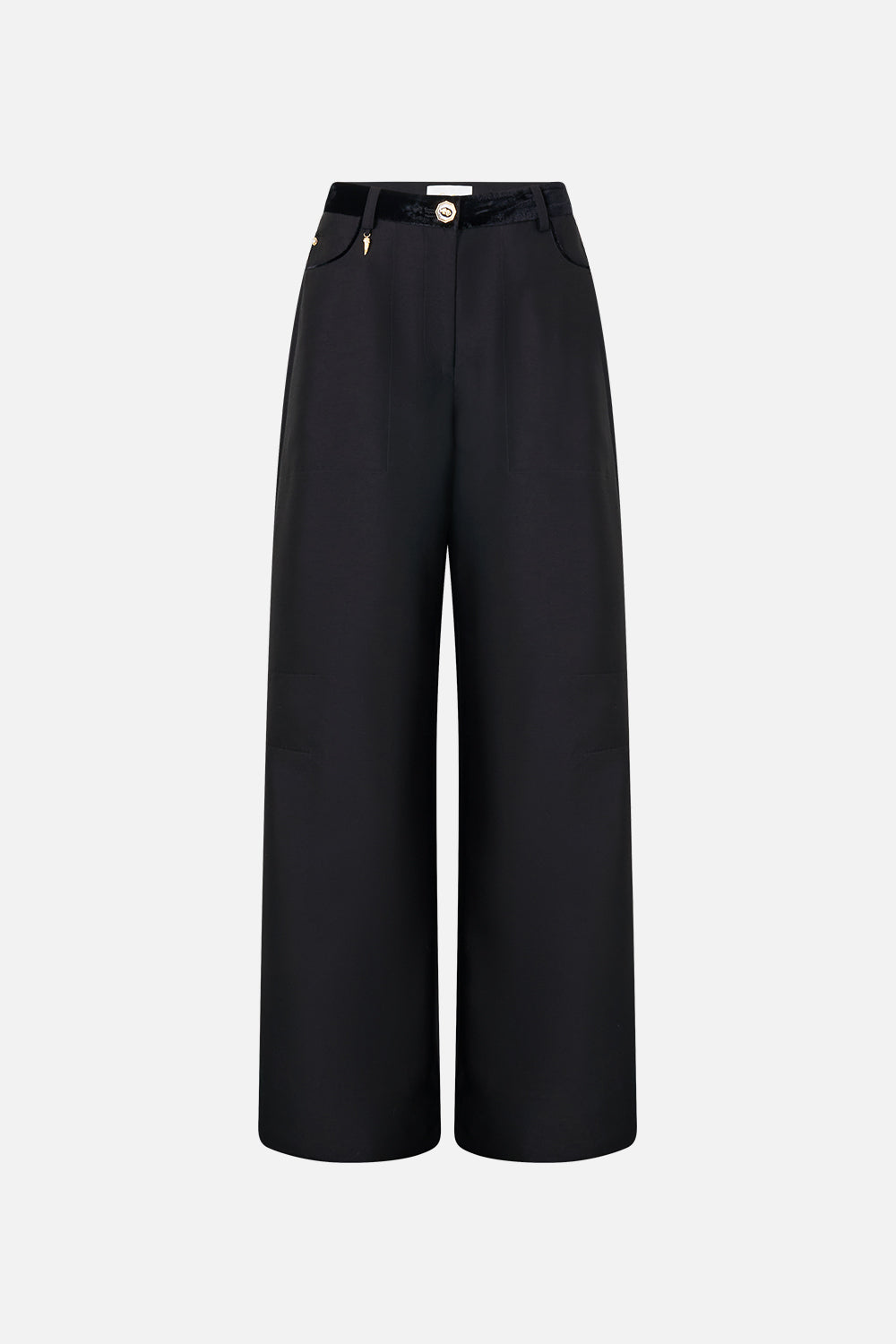 The CAMILLA RELAXED TROUSER WITH BACK YOKE LEOPARD LIBERTINE