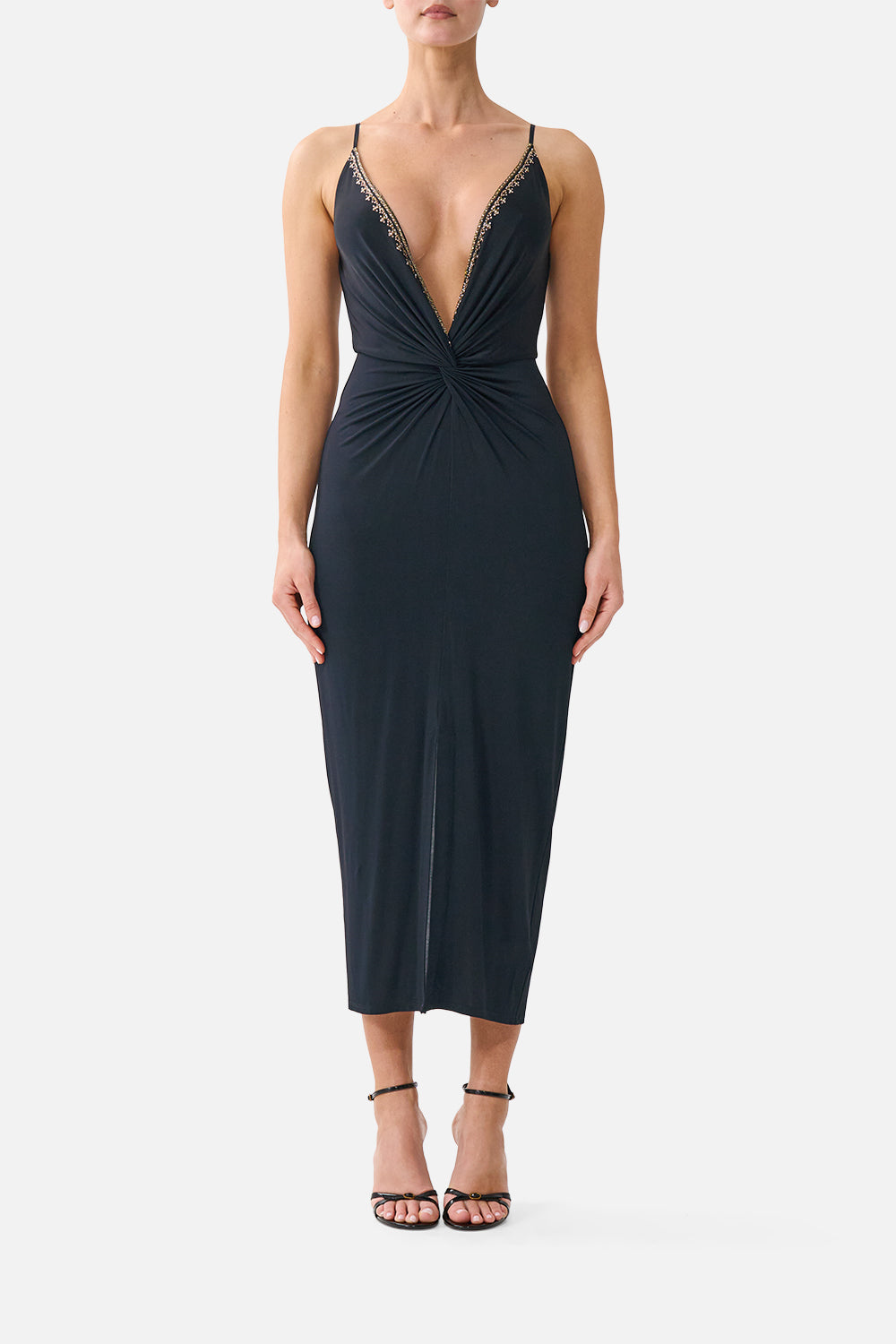 The CAMILLA STRAPPY DRESS WITH TWIST FRONT LEOPARD LIBERTINELEOPARD LIBERTINE