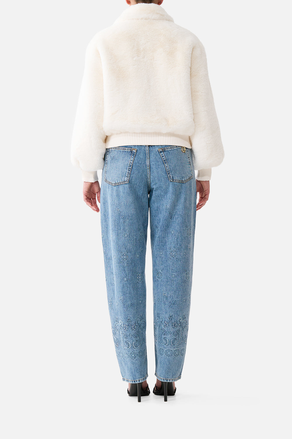 FAUX FUR BOMBER WITH POCKET DETAILS MIDSUMMER MASTERPIECE
