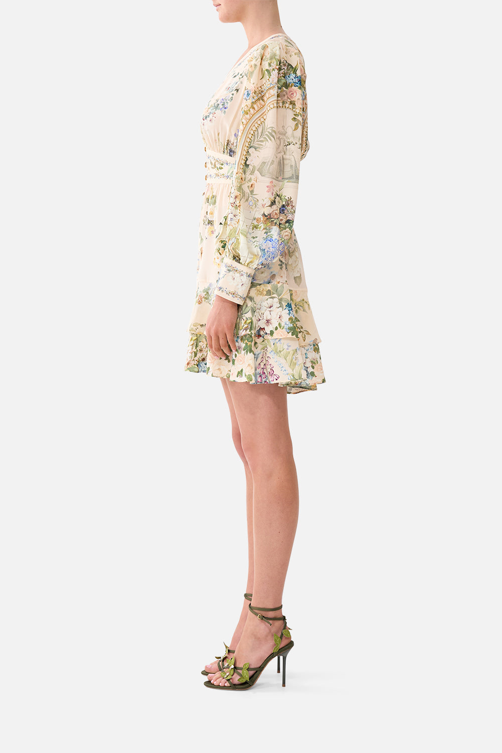 BUTTON FRONT FRILL DRESS MIDSUMMER MASTERPIECE