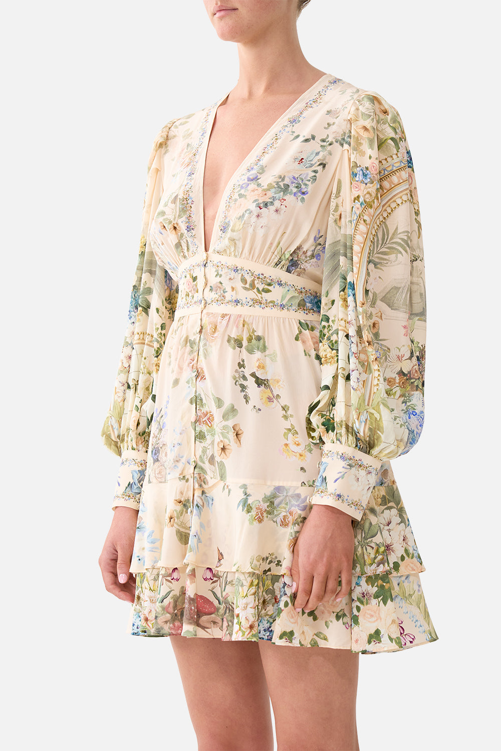 The CAMILLA BUTTON FRONT FRILL DRESS MIDSUMMER MASTERPIECE