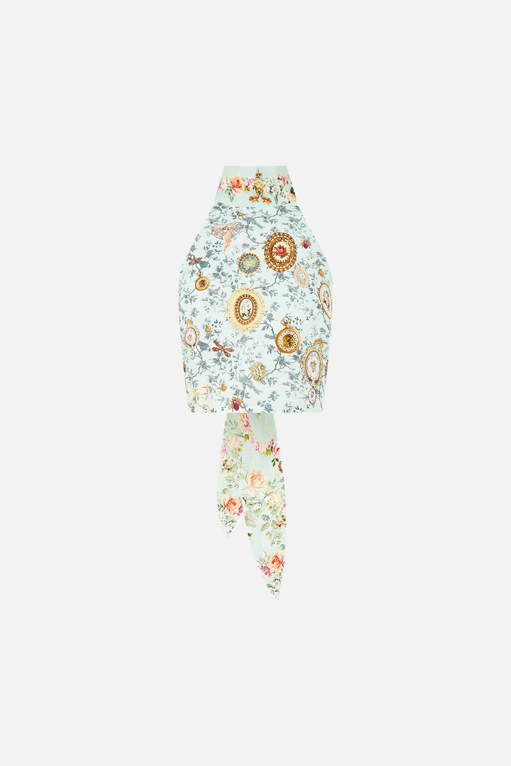 REVERSIBLE HALTER TIE BACK TOP WILDFLOWER WUNDERLAND