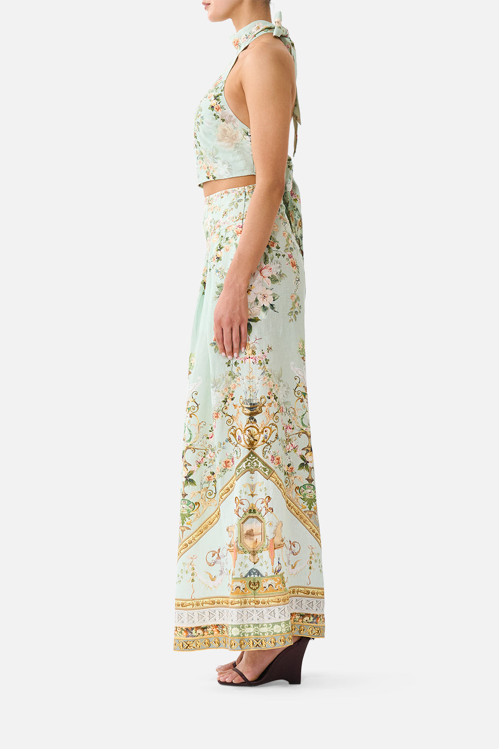 REVERSIBLE HALTER TIE BACK TOP WILDFLOWER WUNDERLAND
