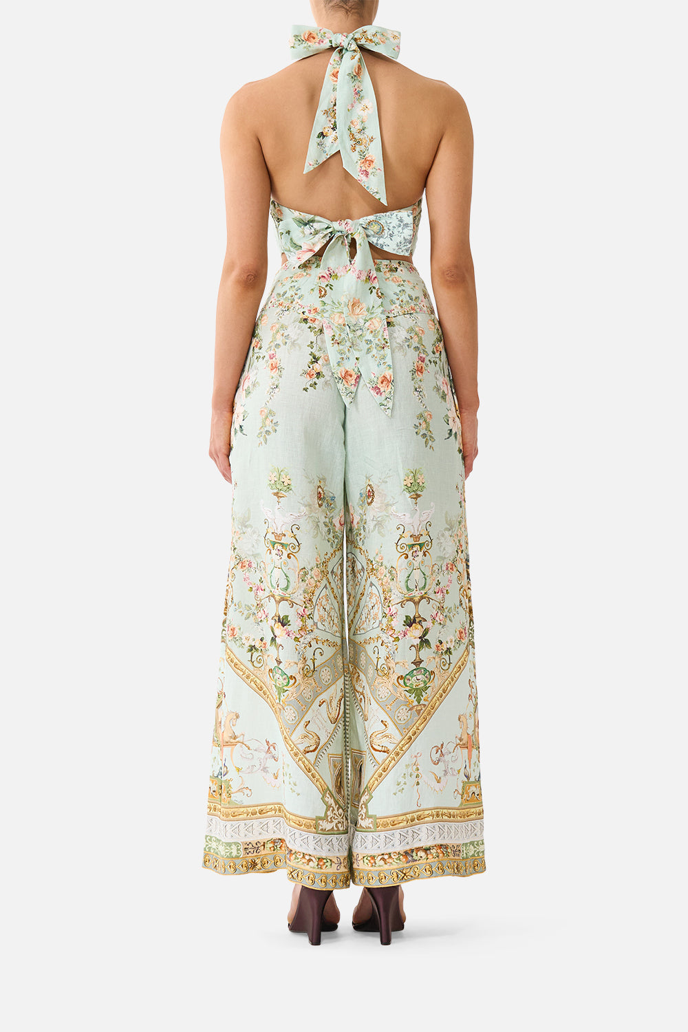 REVERSIBLE HALTER TIE BACK TOP WILDFLOWER WUNDERLAND