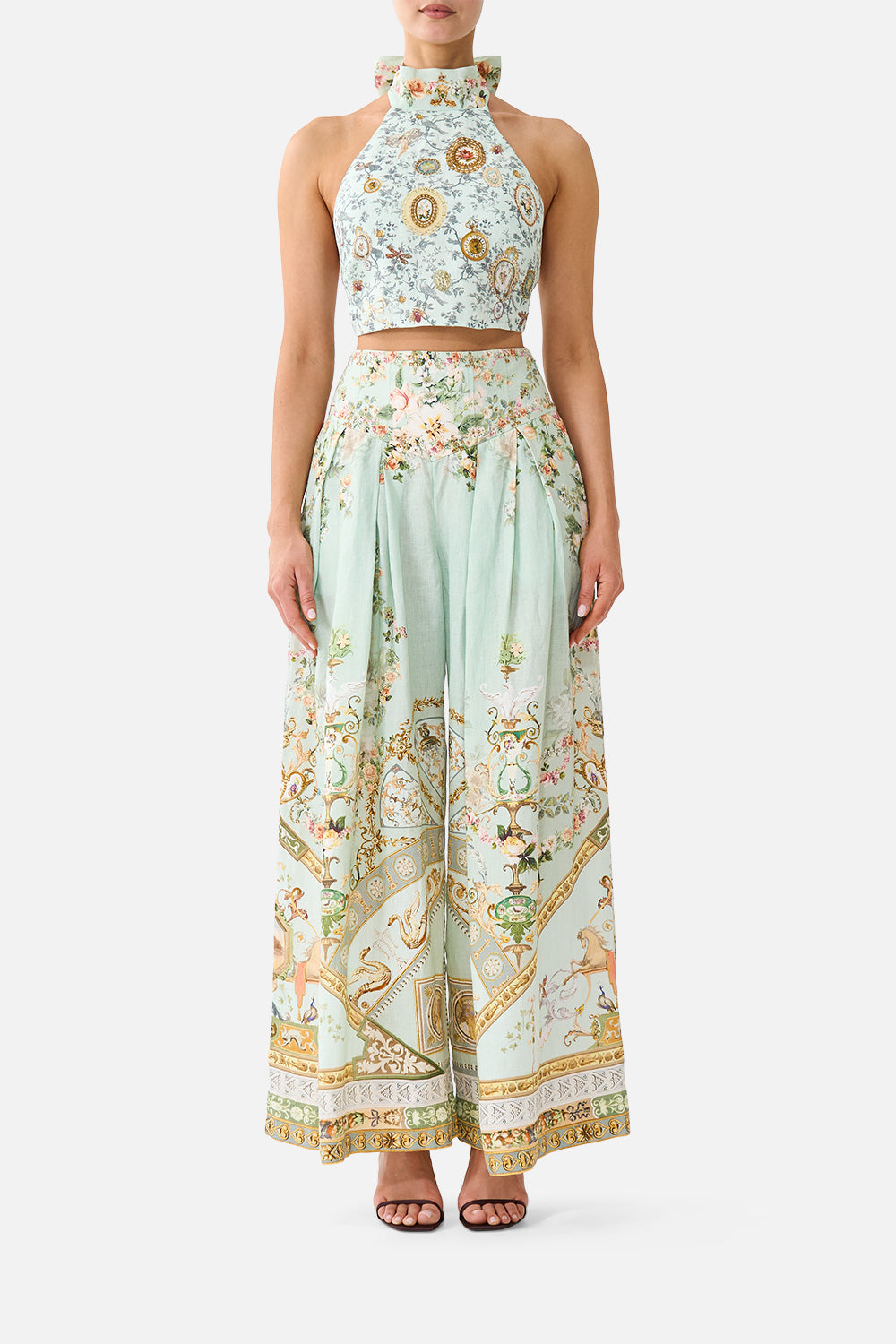 REVERSIBLE HALTER TIE BACK TOP WILDFLOWER WUNDERLAND