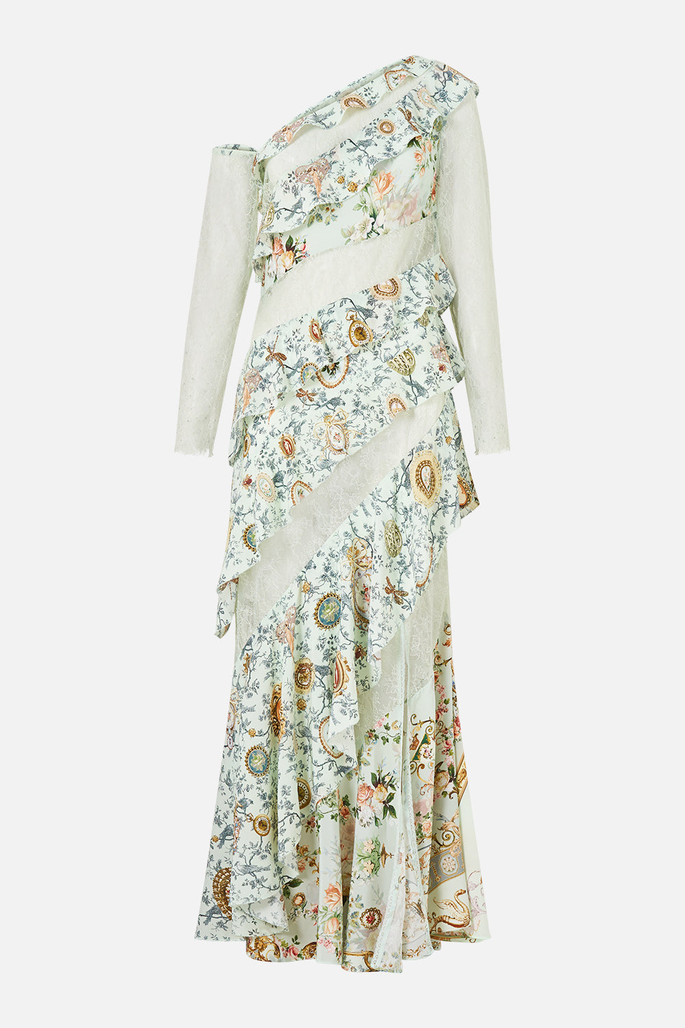 ASYMMETRIC FRILL PANELLED DRESS WILDFLOWER WUNDERLAND