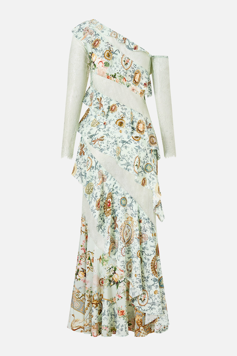 ASYMMETRIC FRILL PANELLED DRESS WILDFLOWER WUNDERLAND