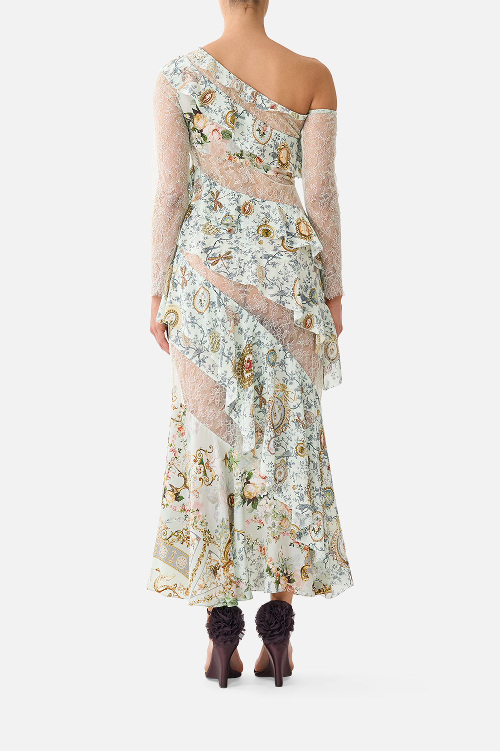 ASYMMETRIC FRILL PANELLED DRESS WILDFLOWER WUNDERLAND