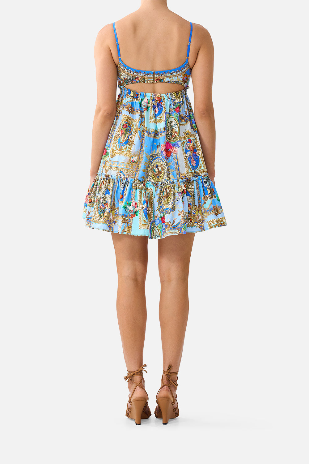 The CAMILLA SHORT DRESS WITH JERSEY BODICE VERSES IN VINTAGE