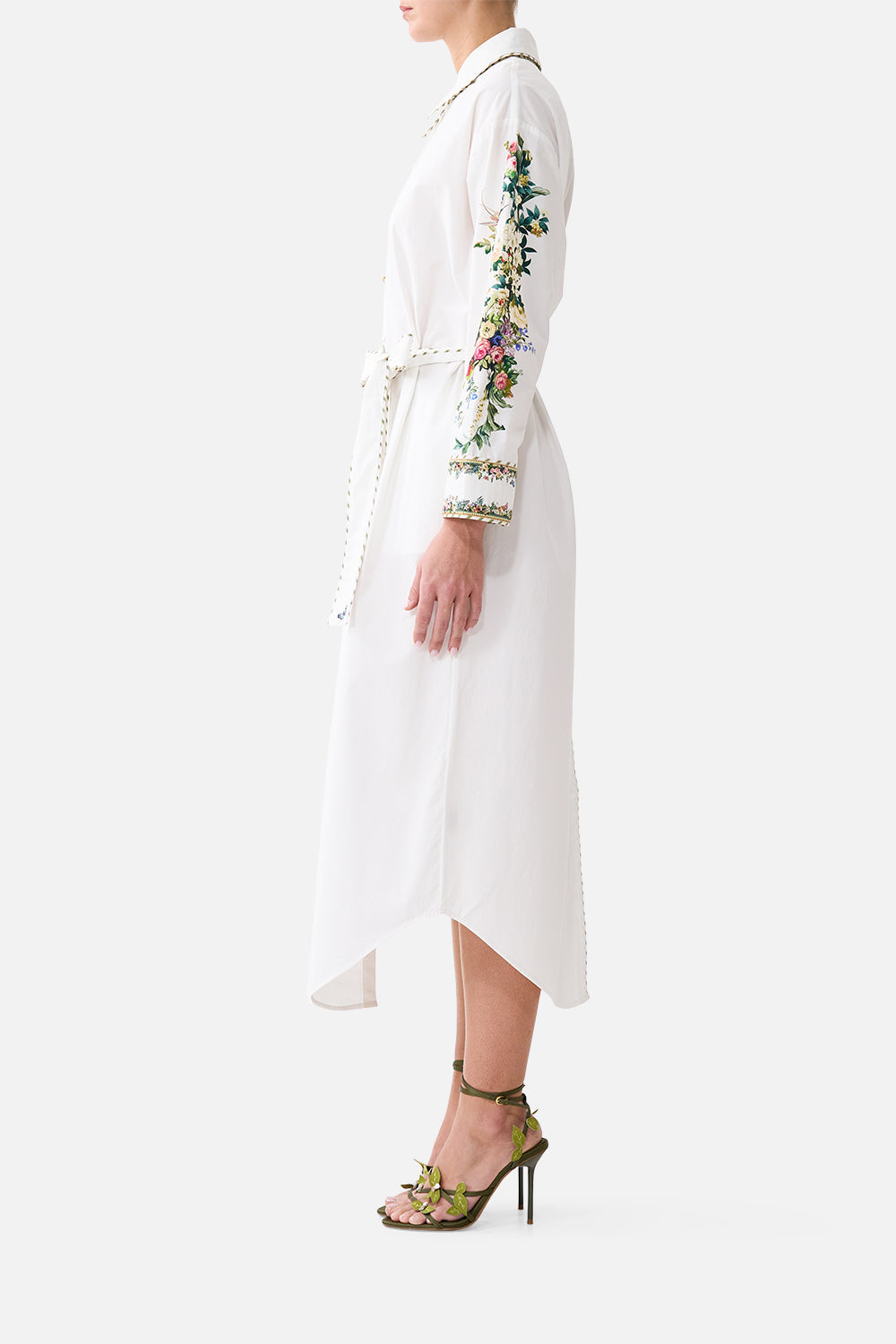 SHIRT DRESS WITH BACK BUTTON DETAIL ART FOR THE EMPRESS