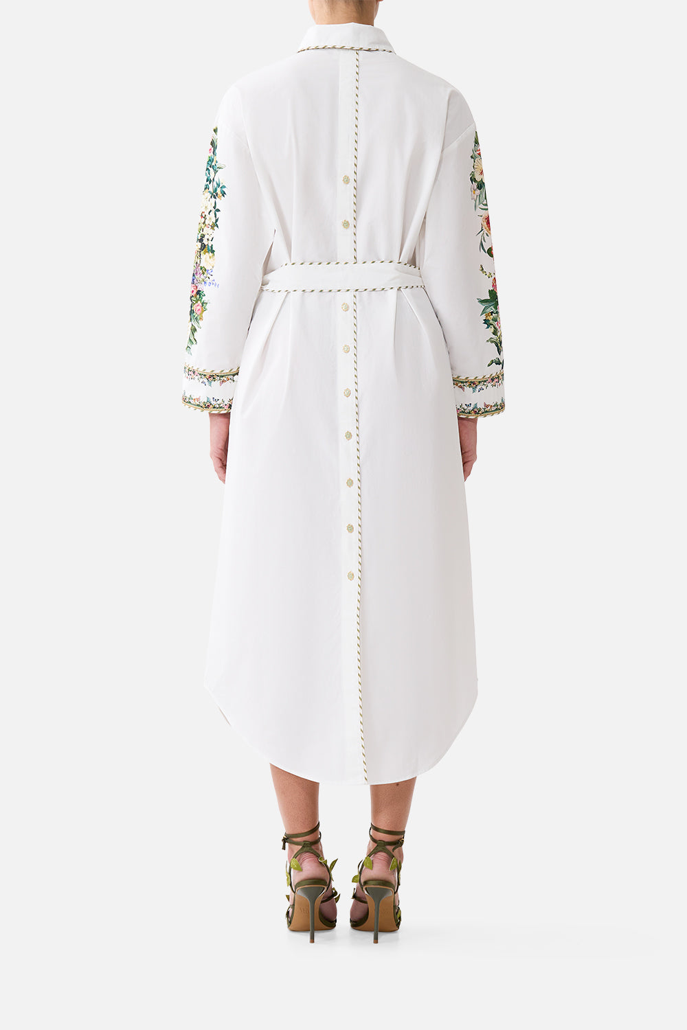 SHIRT DRESS WITH BACK BUTTON DETAIL ART FOR THE EMPRESS