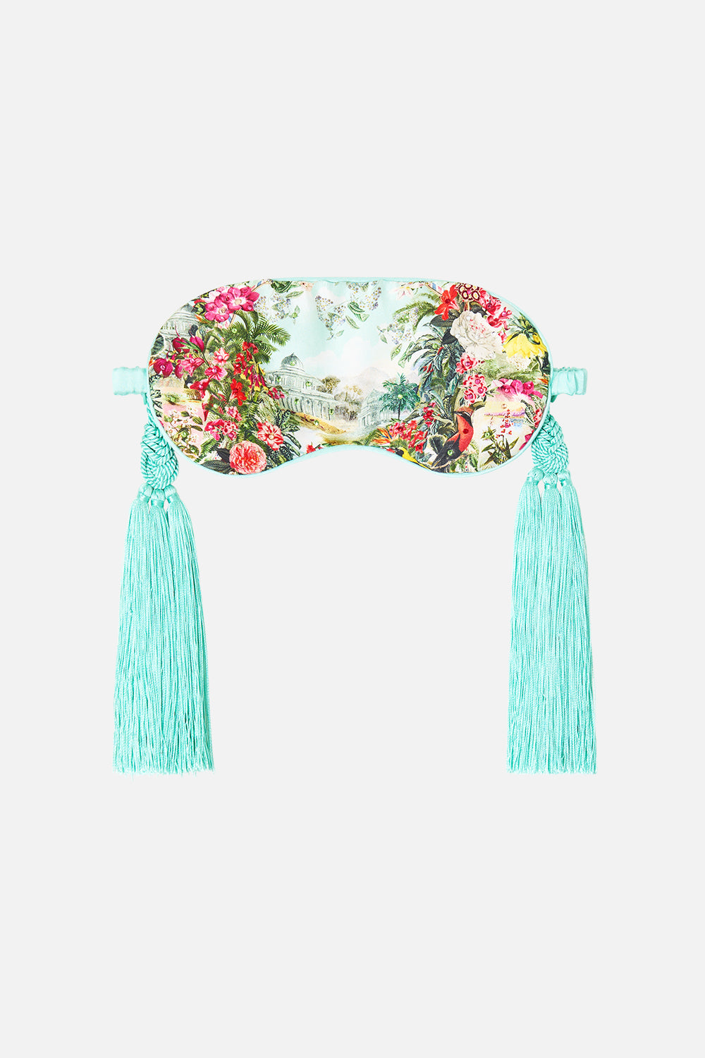 PILLOWCASE AND EYE MASK WITH TASSELS SET LA BELLE BOTANIQUE
