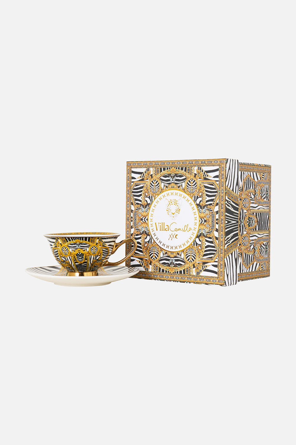 TEA CUP AND SAUCER SET ZIG ZAG ZOO