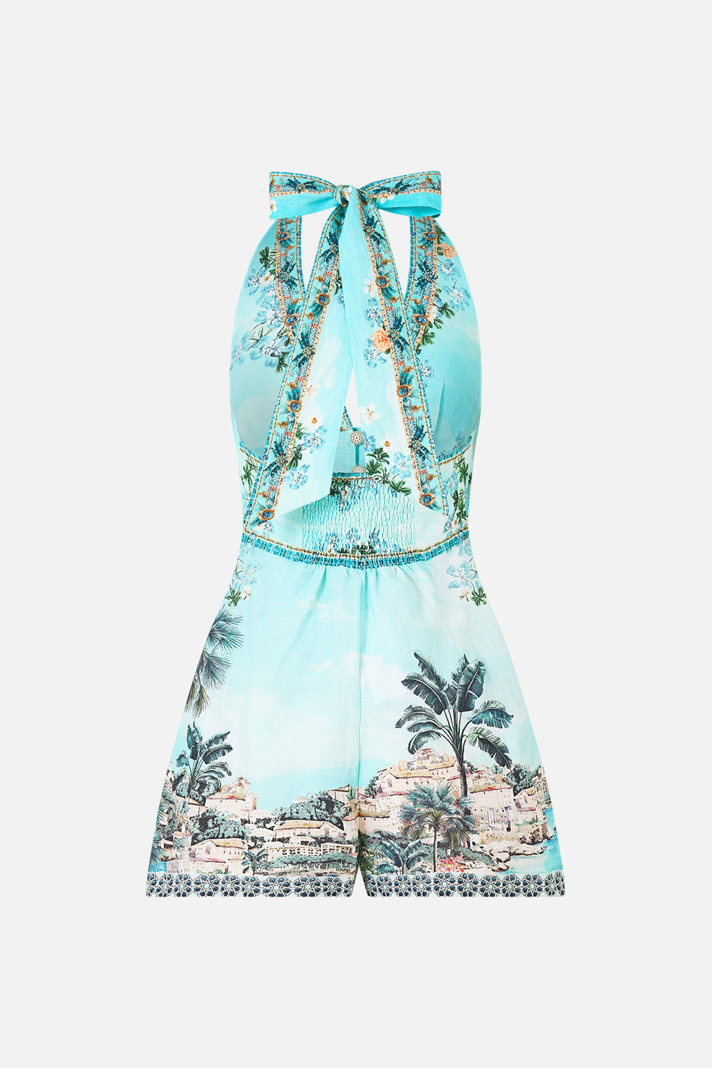 The CAMILLA JERSEY TANK DRESS MAGIC OF THE MERCADO in our  print.