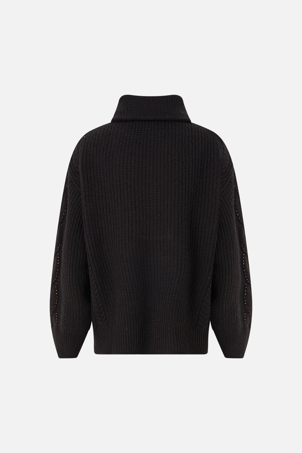 HALF ZIP KNIT SWEATER NIGHT GARDEN