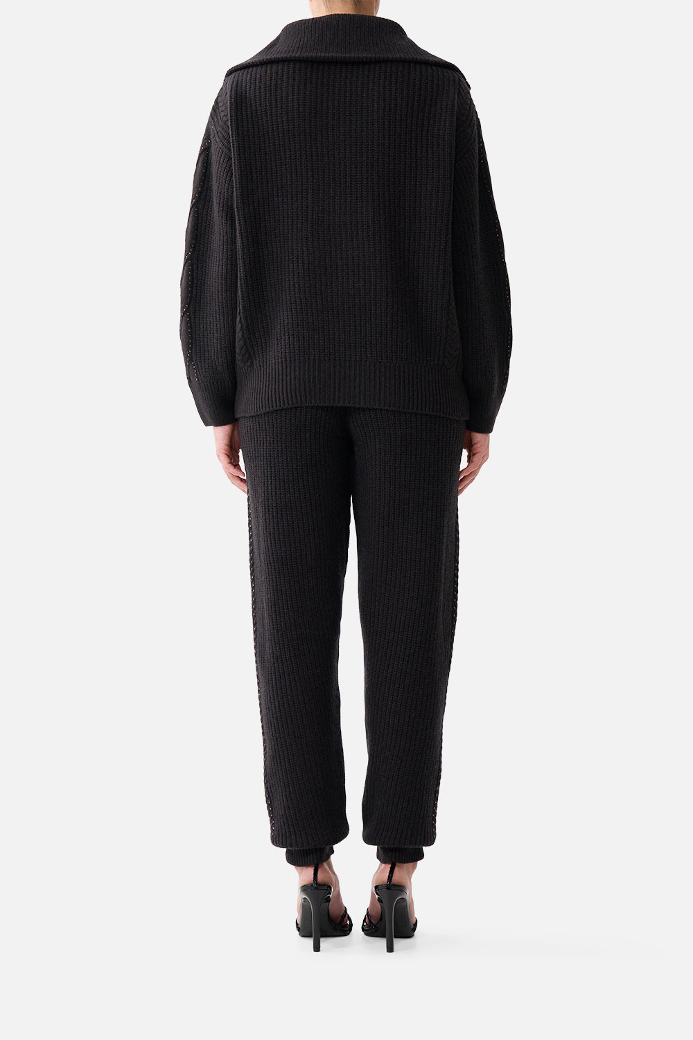 HALF ZIP KNIT SWEATER NIGHT GARDEN