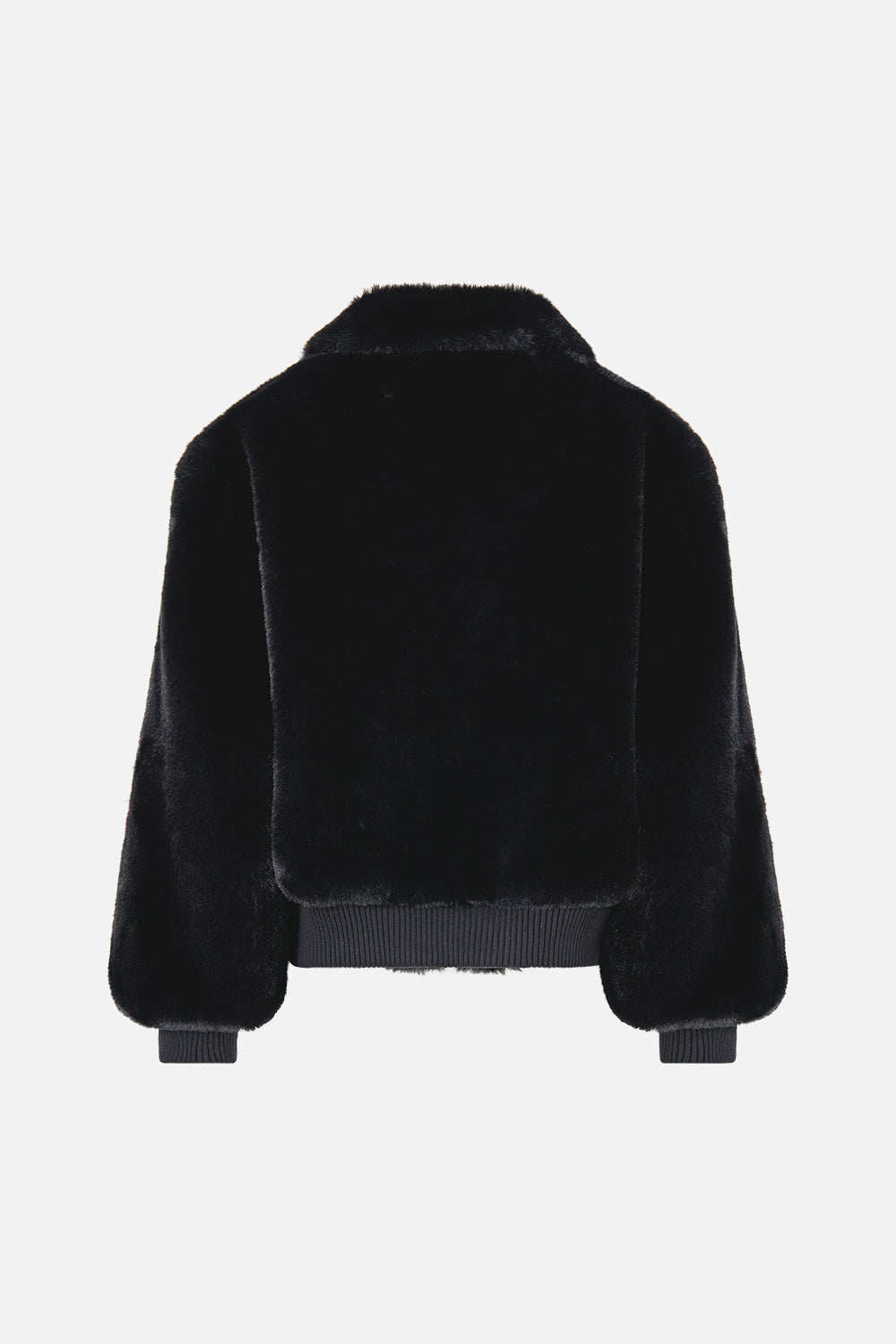 FAUX FUR BOMBER WITH POCKET DETAILS FIESTA, SIESTA, REPEAT