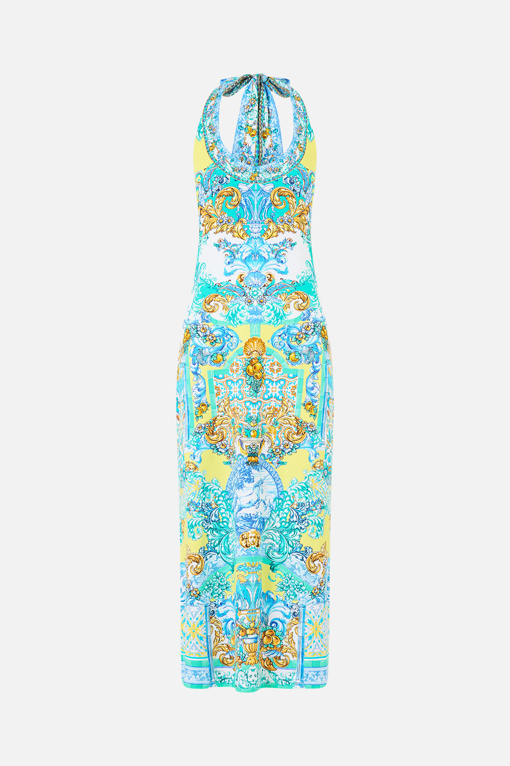 JERSEY HALTER DRESS DIAL UP THE TILES