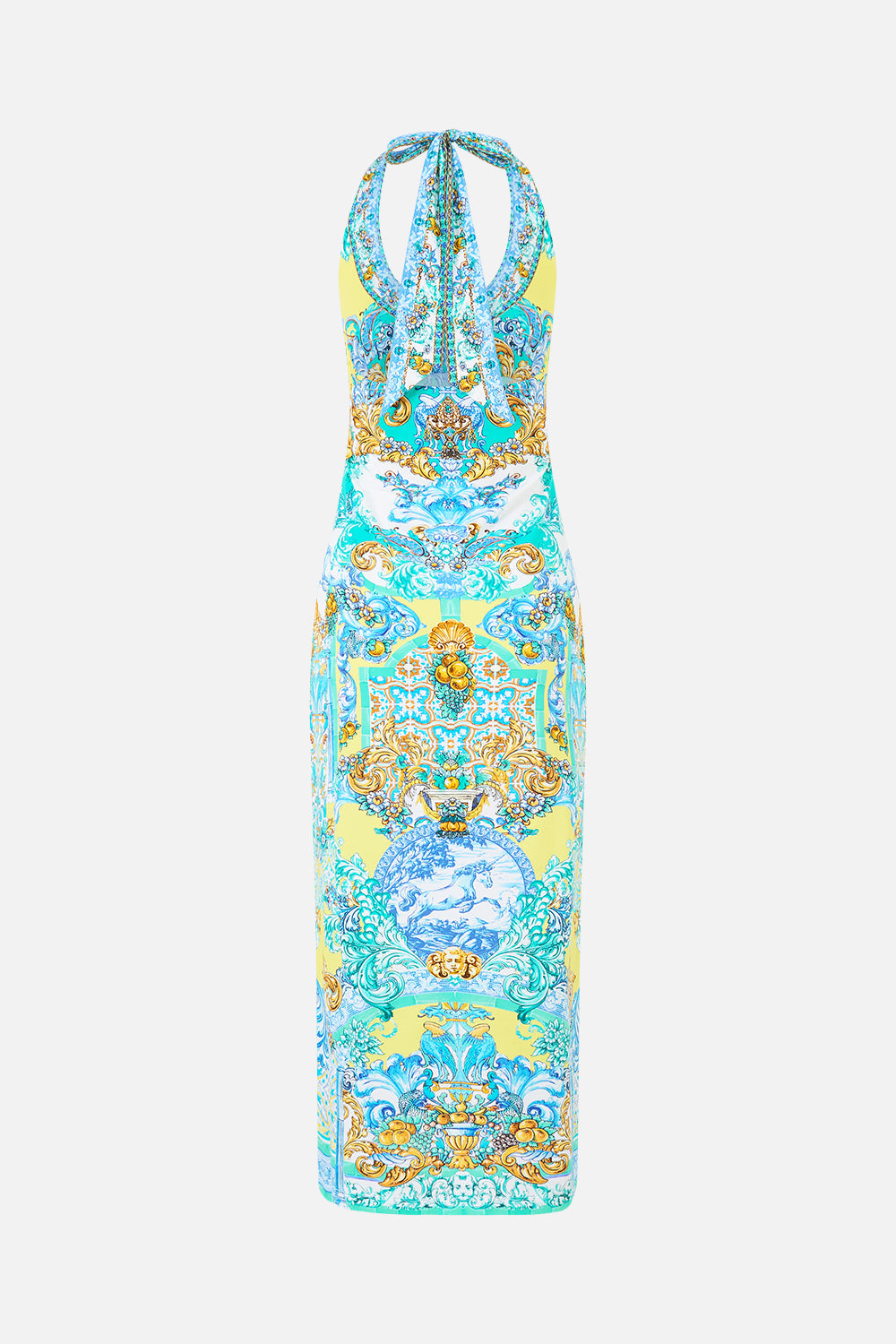 JERSEY HALTER DRESS DIAL UP THE TILES