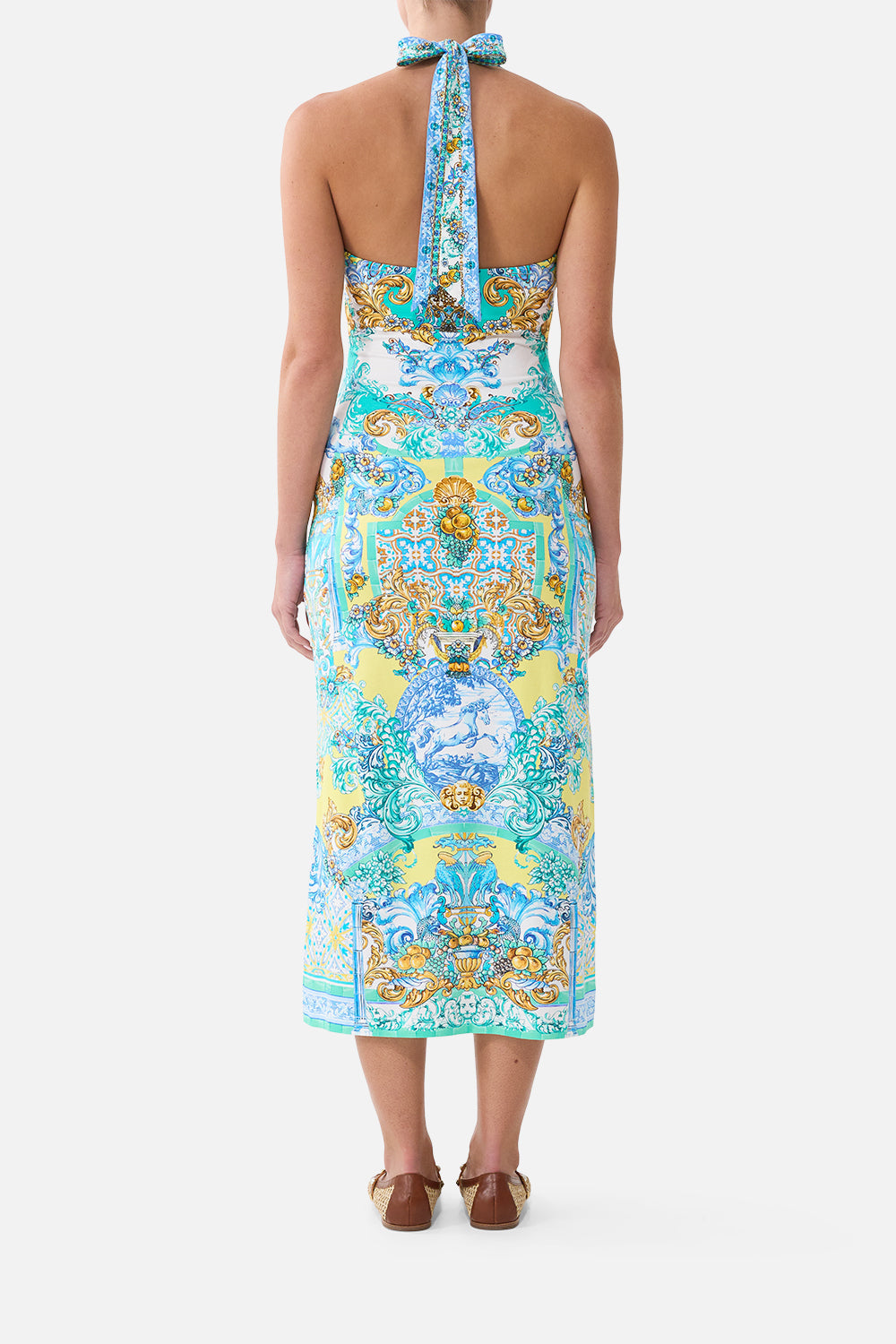JERSEY HALTER DRESS DIAL UP THE TILES