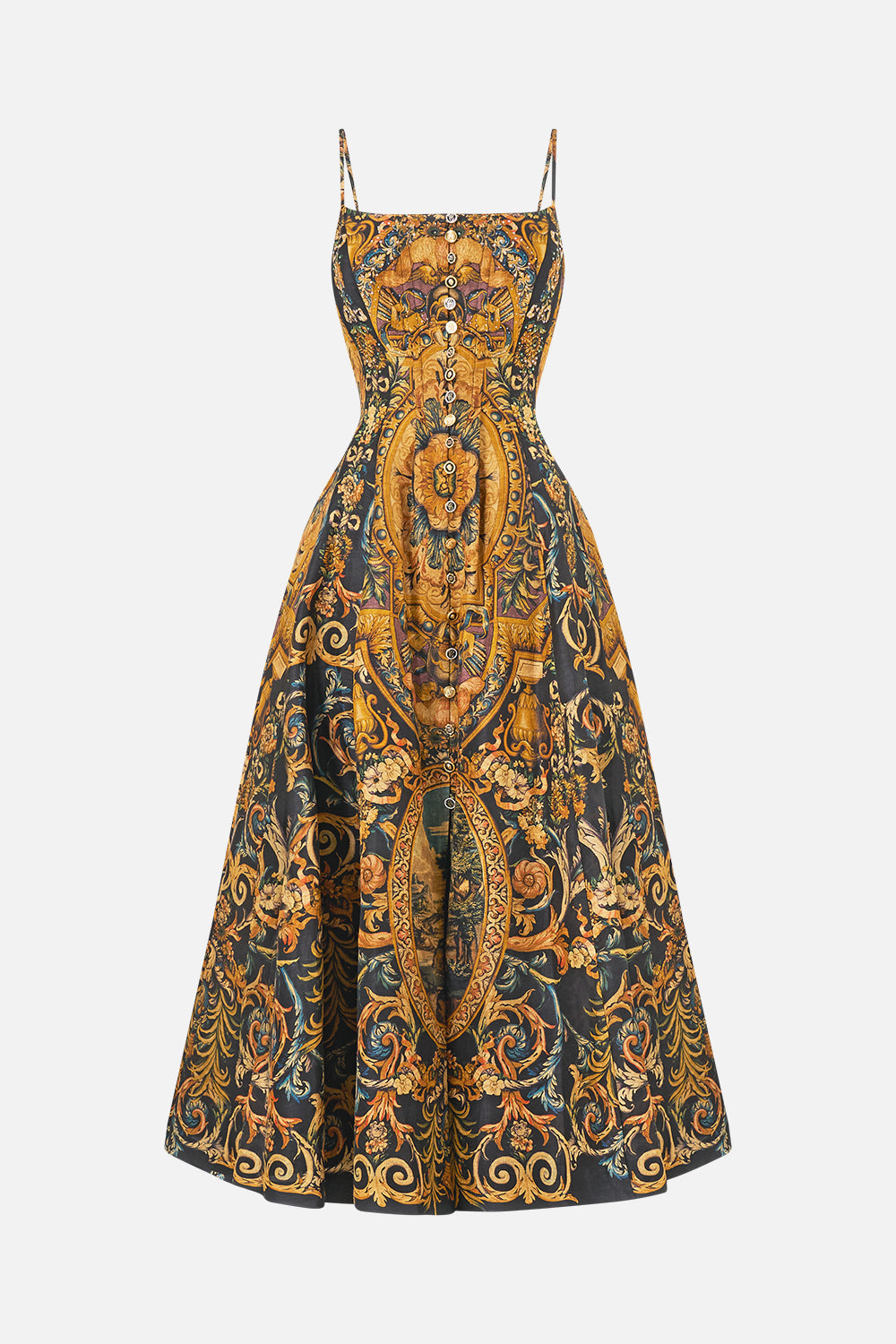 CORSET DRESS WITH LONG FLARED SKIRT MUSEUM MEMOIRS