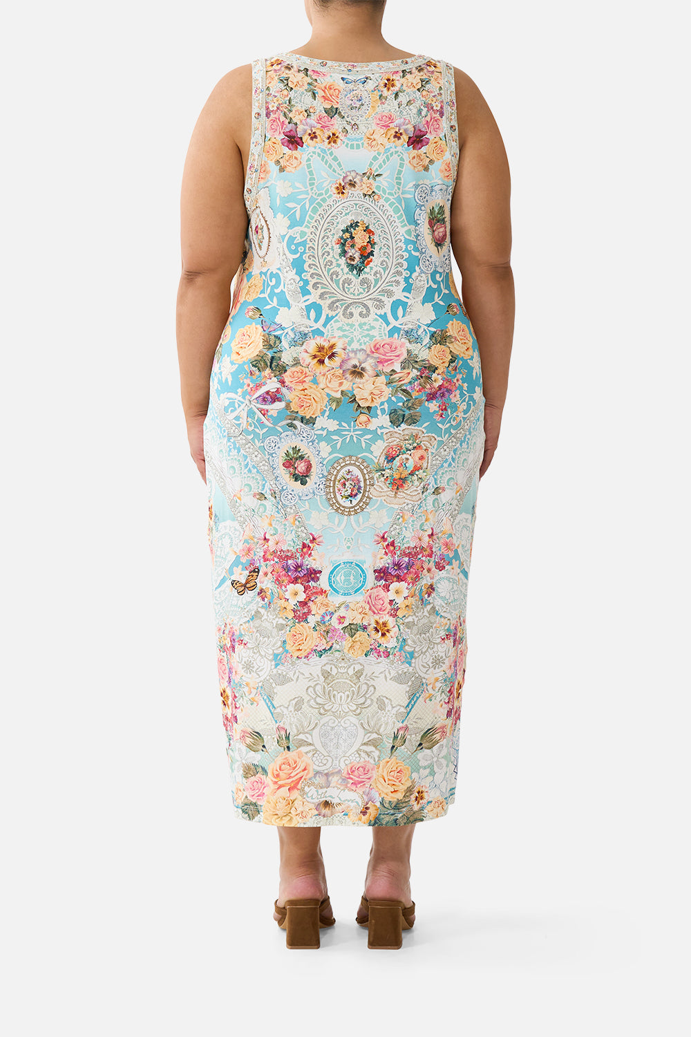 The CAMILLA WIDE LEG TROUSER WITH FRONT POCKETS PAINTED PRAYERS in our PAINTED PRAYERS print.