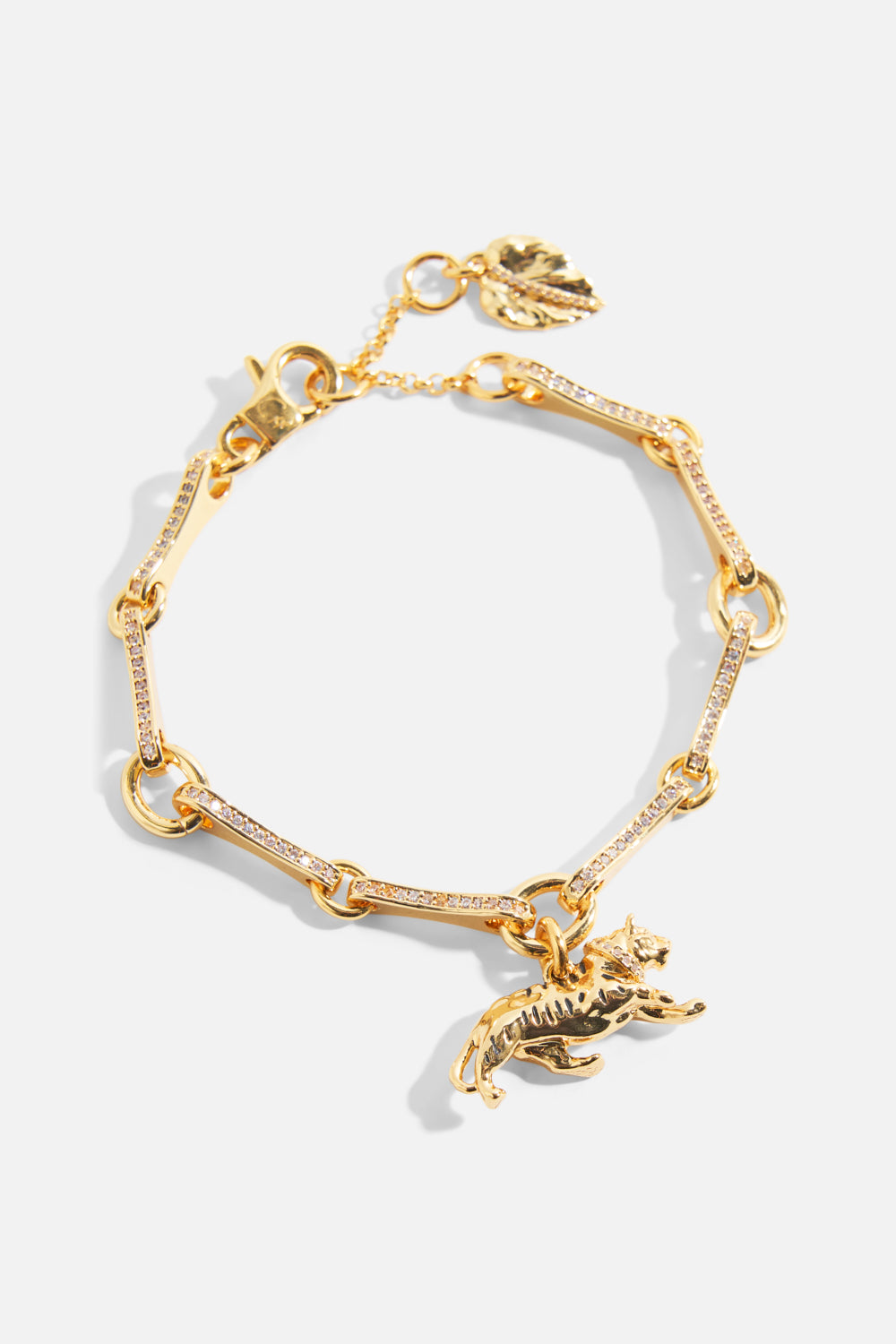 The CAMILLA Gilded Realms Leopard Bracelet in gold.