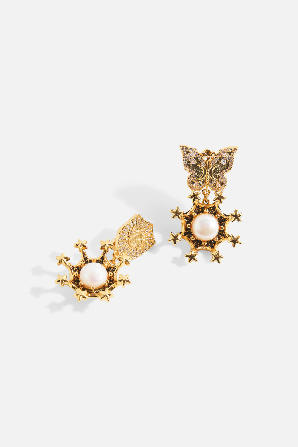 The CAMILLA Empress Of Light Star Earrings in gold.