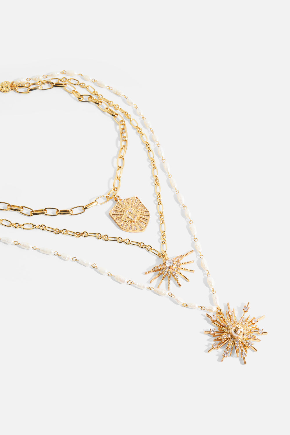The CAMILLA Palais Aetheria Pendant Necklace in gold.