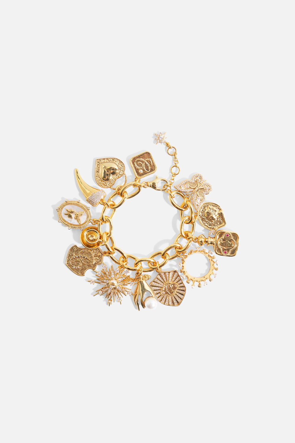 The CAMILLA Palais Aetheria Charm Bracelet in gold.