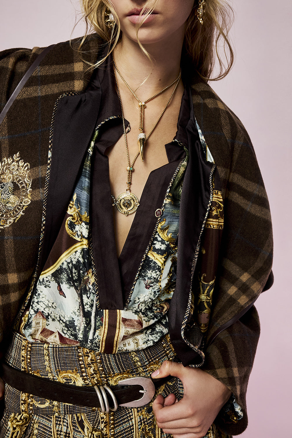 The CAMILLA Imperial Idol Jaggi Pendant Necklace in gold.