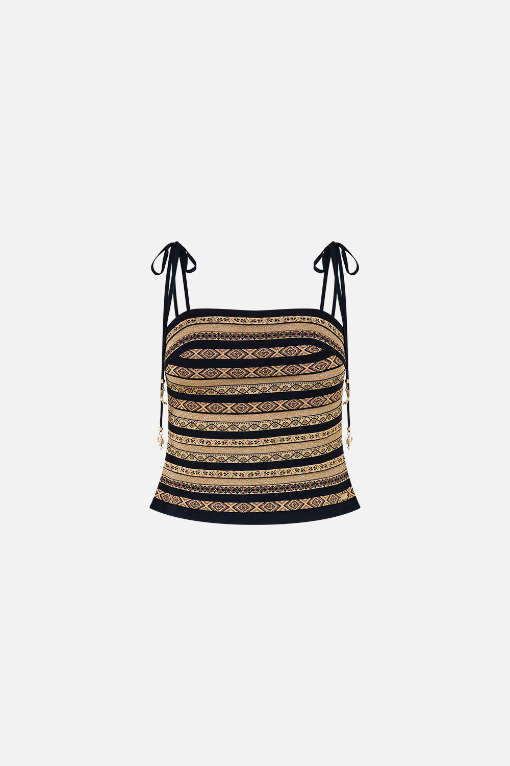 KNIT TANK WITH SILK STRAPS VERSAILLES OR DIE