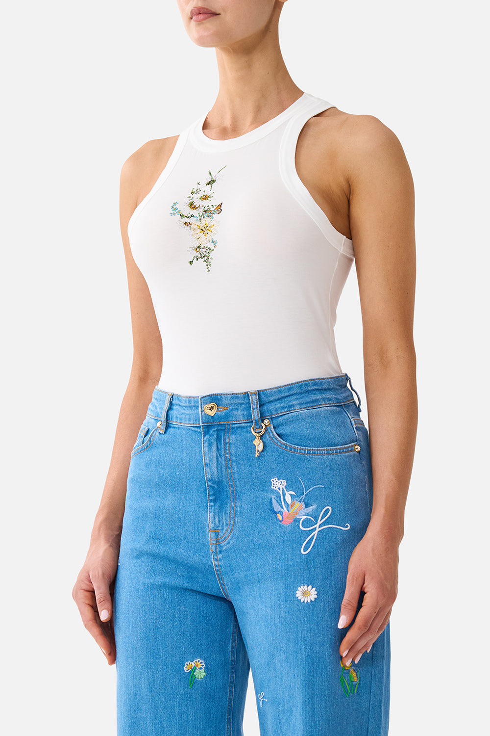 JERSEY TANK TOP DANDELION SKIES