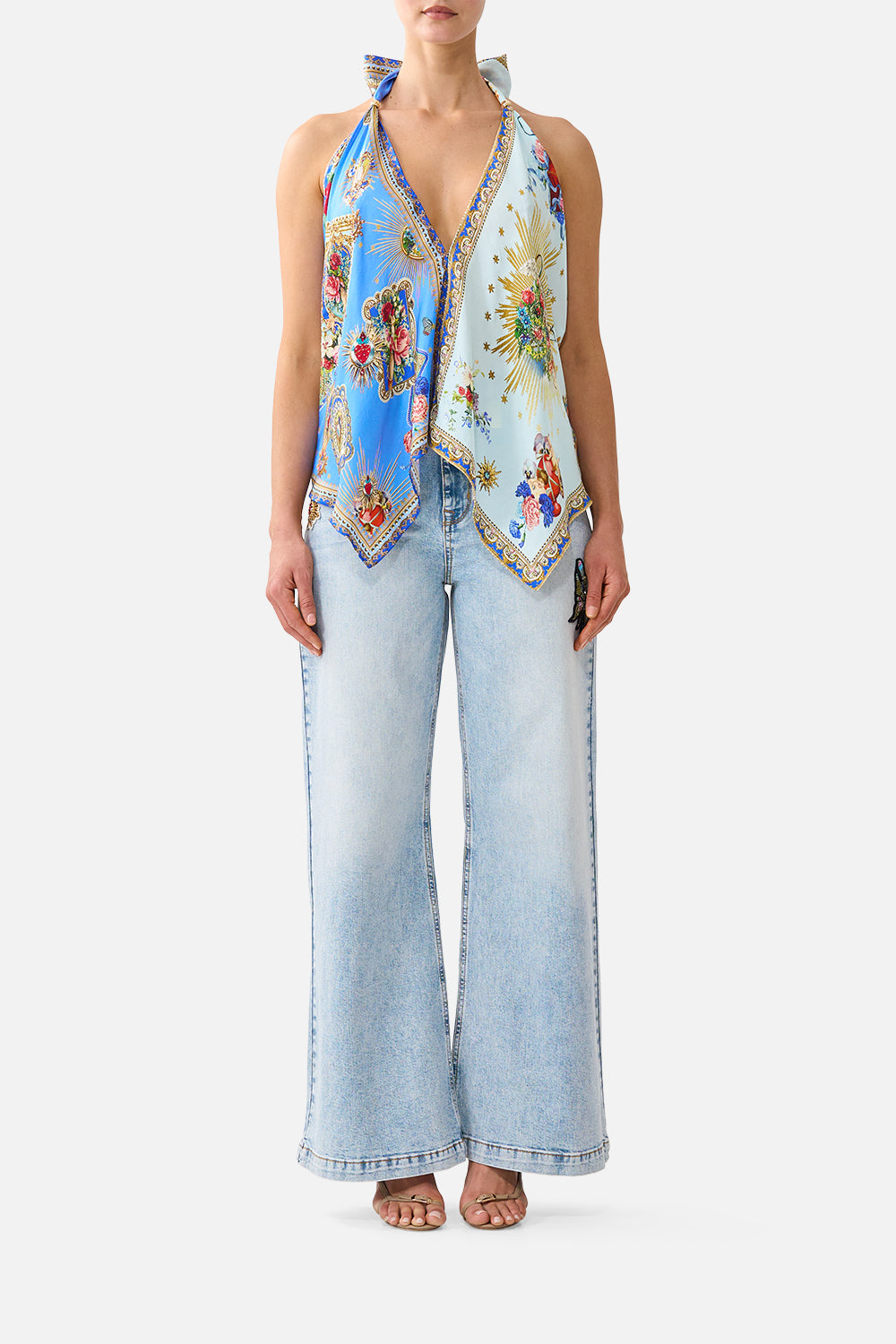 The CAMILLA SCARF TIE TOP VERSES IN VINTAGEVERSES IN VINTAGE