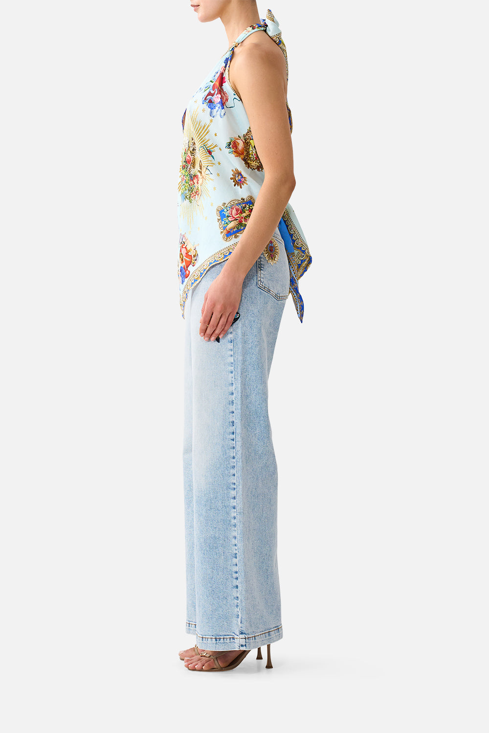 The CAMILLA SCARF TIE TOP VERSES IN VINTAGE