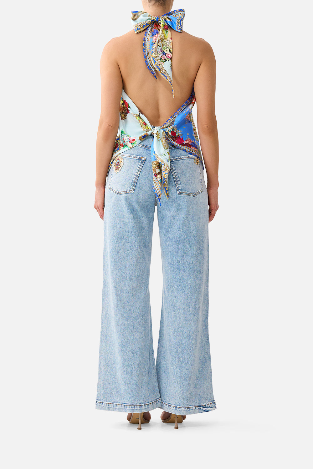 The CAMILLA SCARF TIE TOP VERSES IN VINTAGE