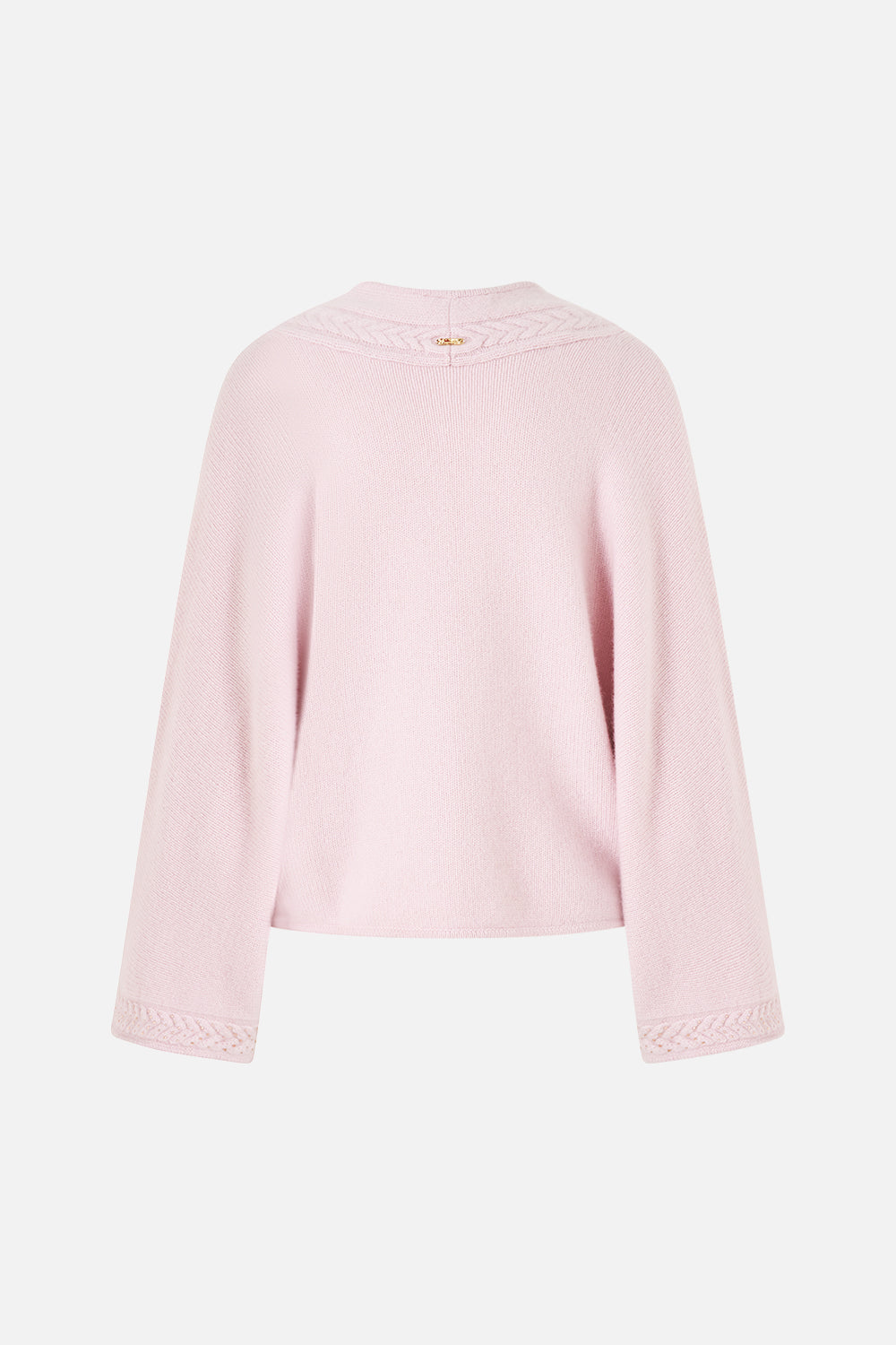 The CAMILLA Cashmere Knit Relaxed V Neck Sweater Chamber Of Blooms in our Chamber Of Blooms print.