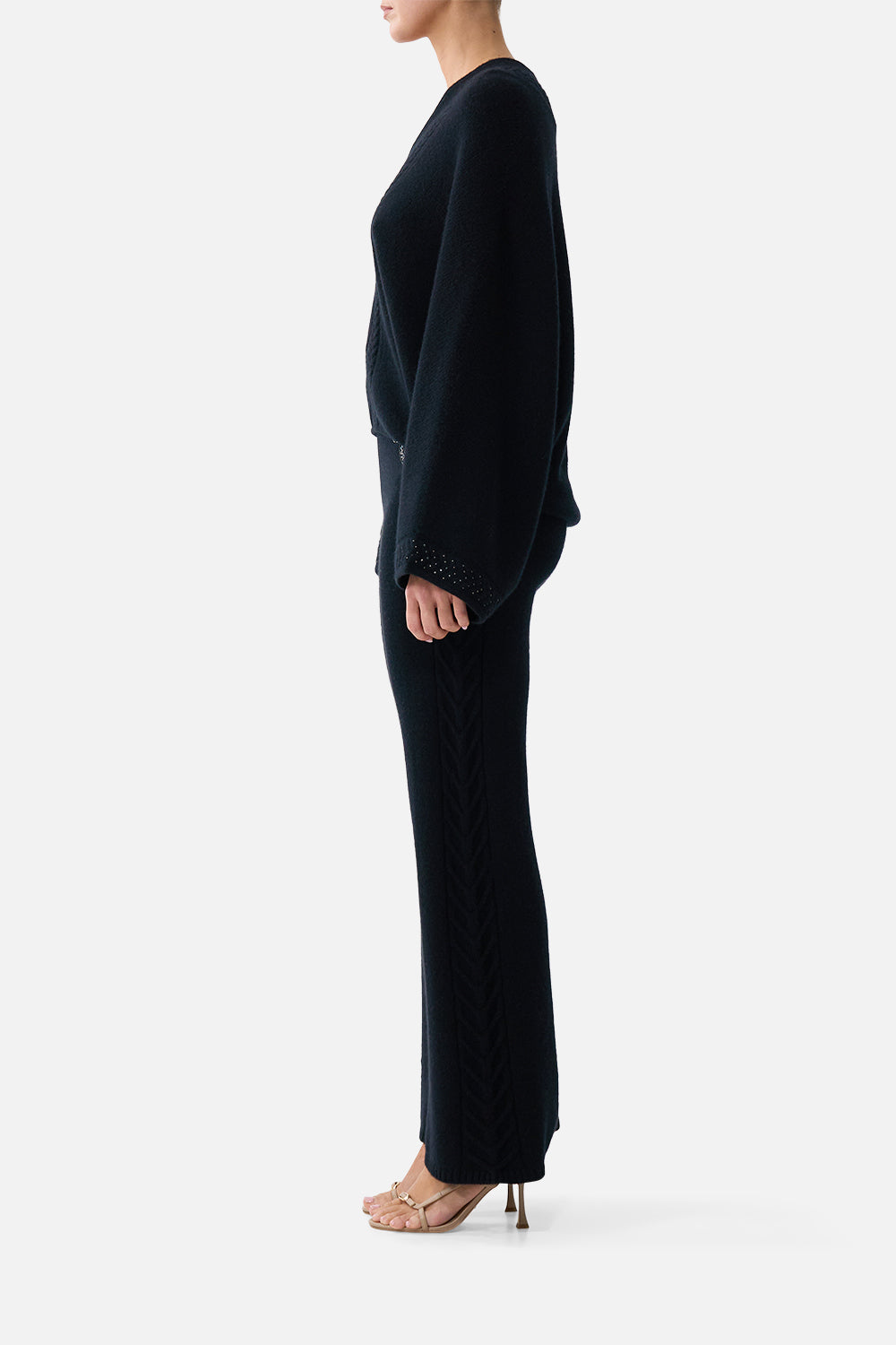 CROPPED KNIT PANT NIGHT GARDEN