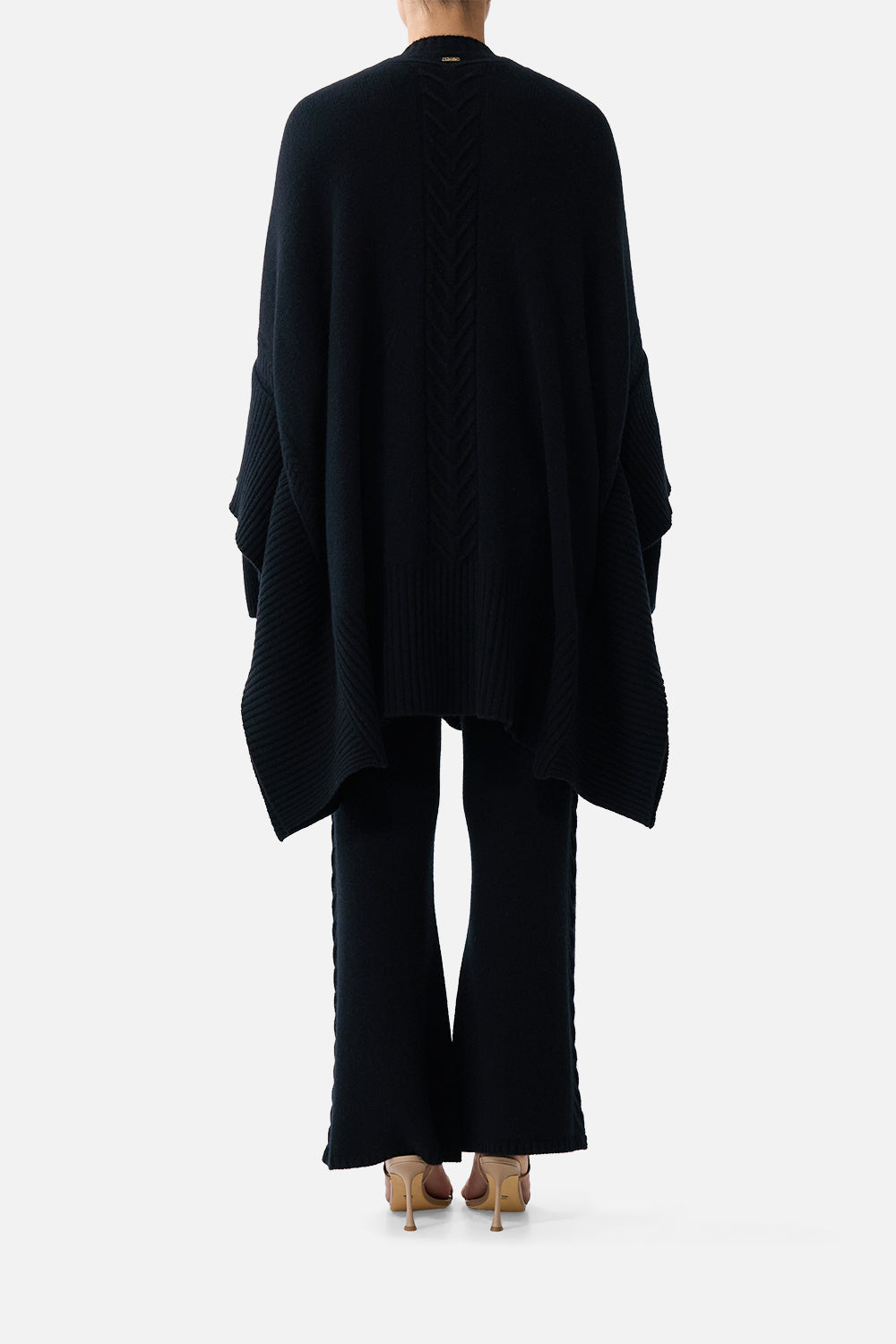 The CAMILLA Cashmere Knit Oversized Layer Night Garden in our Night Garden print.