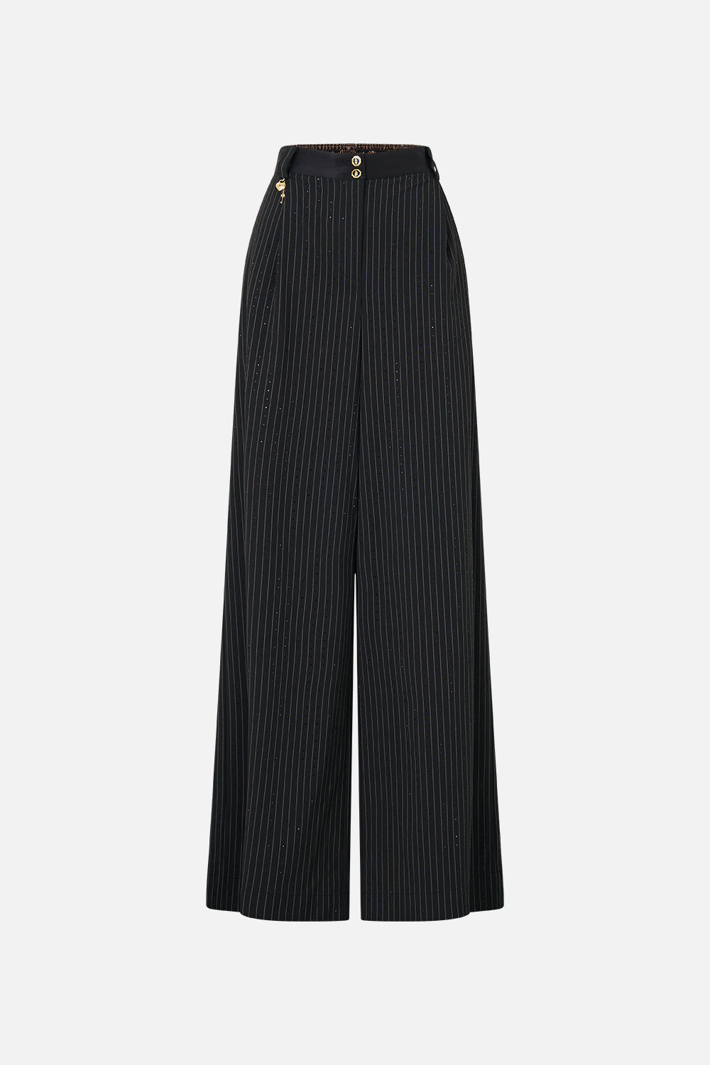 WIDE LEG WAISTED PANT NIGHT GARDEN