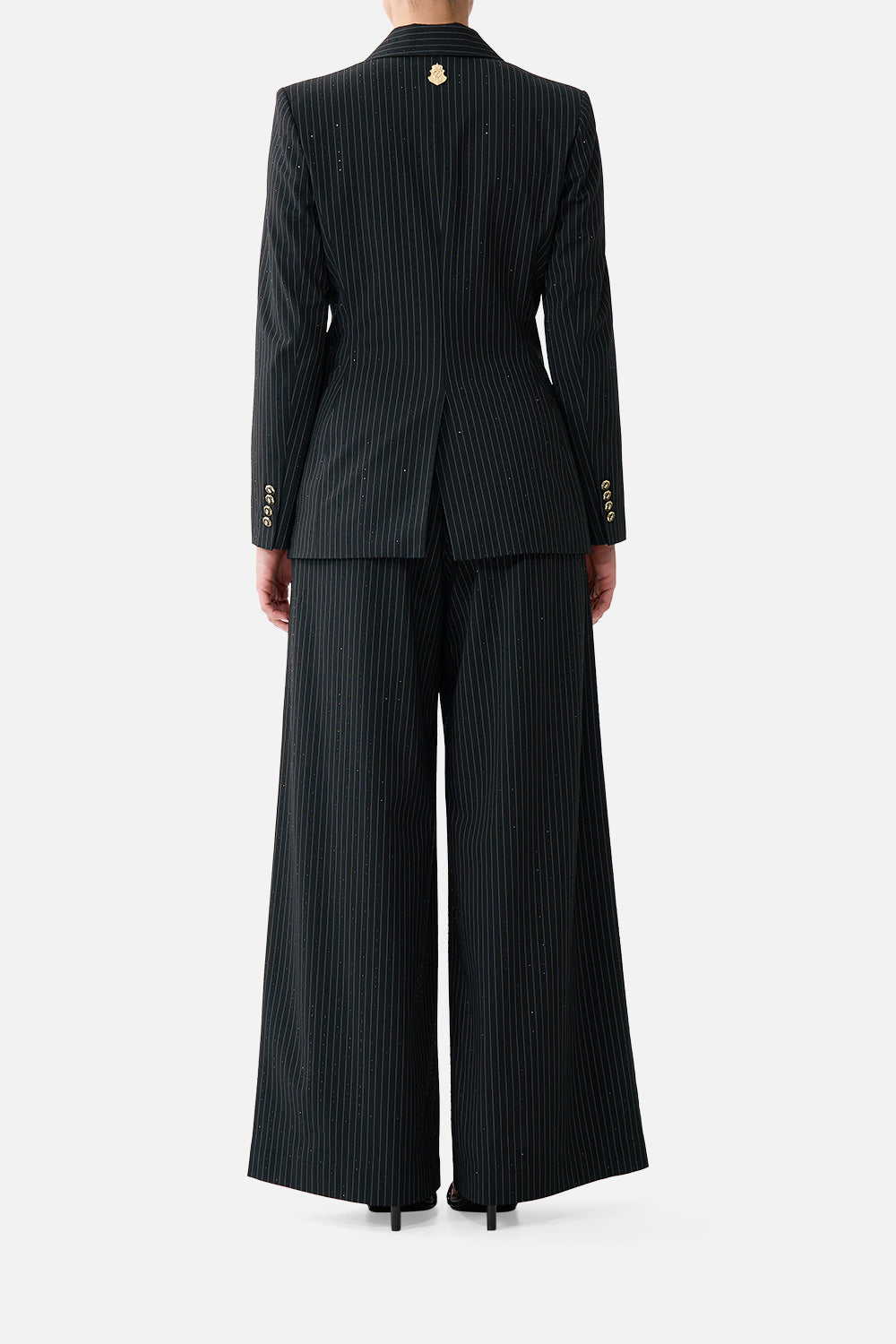 WIDE LEG WAISTED PANT NIGHT GARDEN