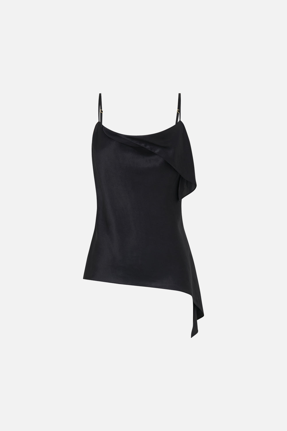 The CAMILLA ASYMMETRIC DRAPED TOP SILK ESSENTIALS