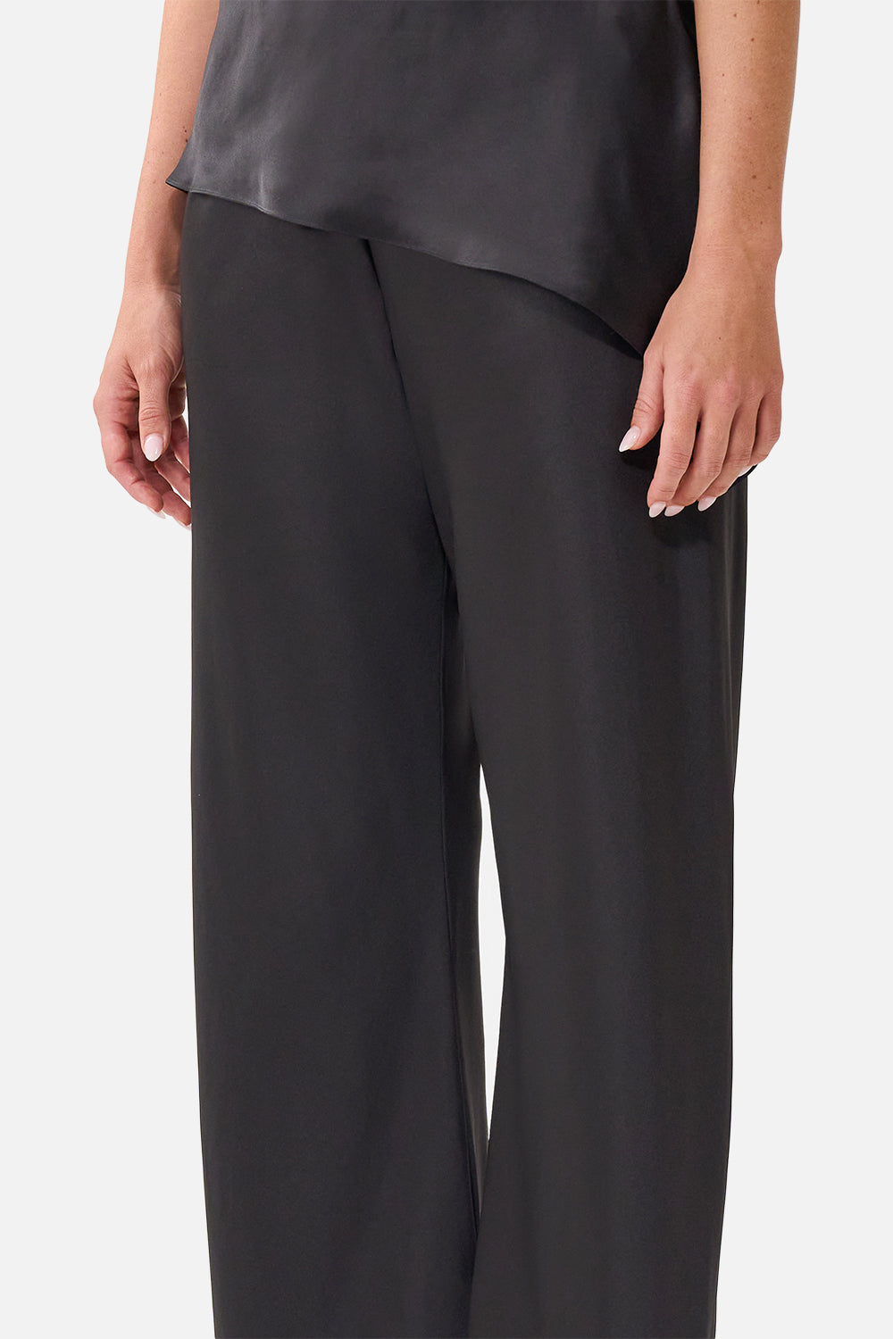 The CAMILLA Bias Cut Drawstring Pant Silk Essentials in our Silk Essentials print.