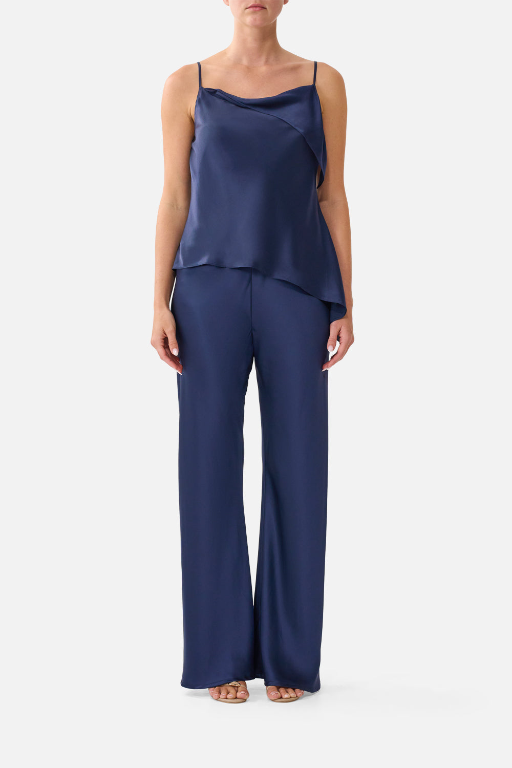 The CAMILLA Bias Cut Drawstring Pant Silk Essentials in our Silk Essentials print.