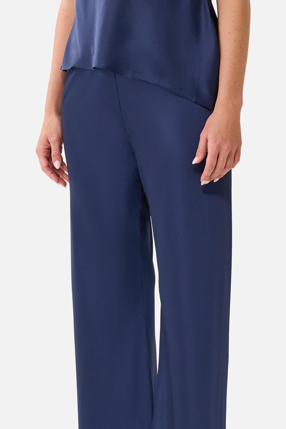 The CAMILLA Bias Cut Drawstring Pant Silk Essentials in our Silk Essentials print.
